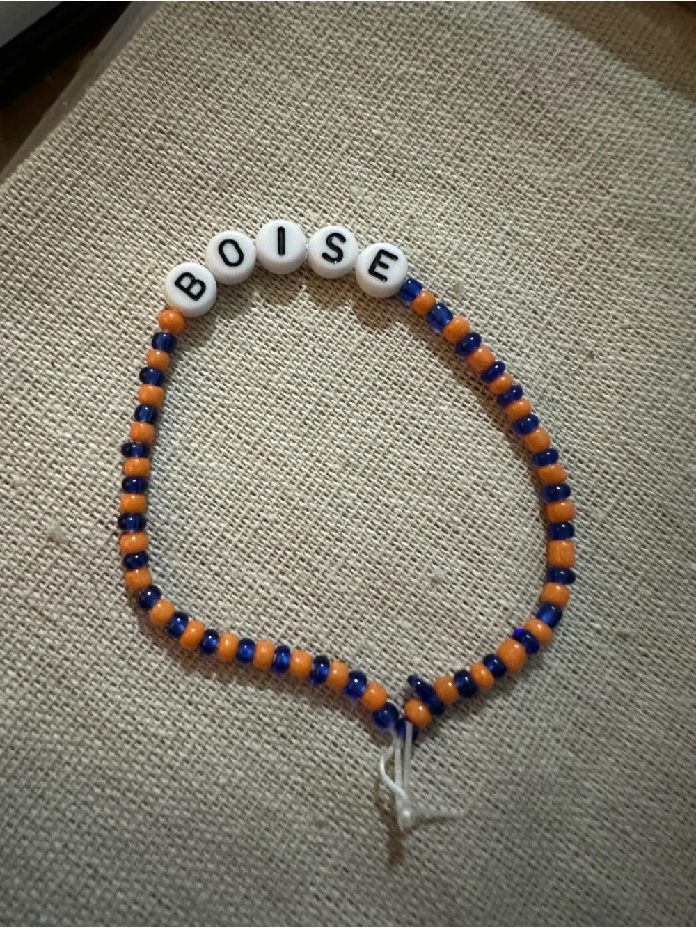Boise Kids Beaded Bracelet - Orange & Blue